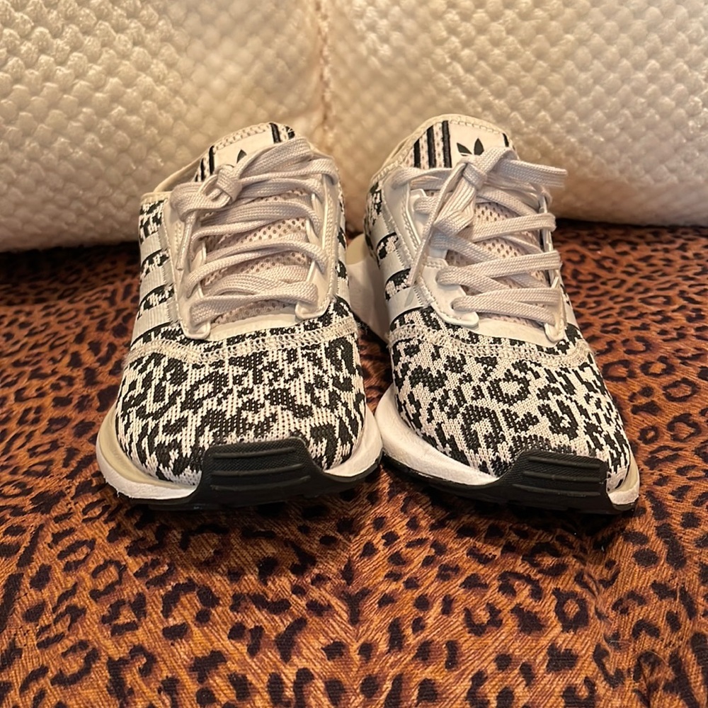 Black and white leopard Adidas original Swift Run